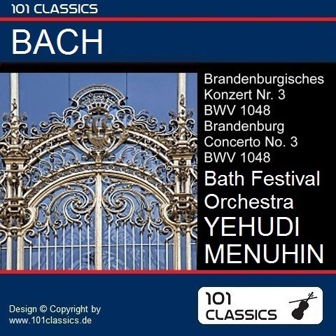 Albumcover für BACH Brandenburgisches Konzert Nr. 3 BWV 1048 - Bath Festival Orchestra - YEHUDI MENUHIN