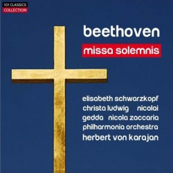 Cover BEETHOVEN Missa Solemnis - Elisabeth Schwarzkopf - Nicolai Gedda - Philharmonia Orchestra - HERBERT VON KARAJAN
