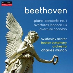 Albumcover BEETHOVEN Klavierkonzert Nr. 1 & Ouvertüren - Sviatoslav Richter - Boston Symphony Orchestra - CHARLES MÜNCH