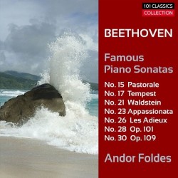 Albumcover BEETHOVEN Klaviersonaten - 'Waldstein' 'Tempest' 'Appassionata' 'Pastorale' 'Les Adieux' etc. - Andor Foldes