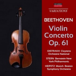 Cover BEETHOVEN Violinkonzert in 3 Versionen - Jascha Heifetz - David Oistrach - Isaac Stern
