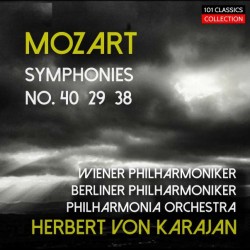 Cover MOZART  Sinfonie Nr. 40 in g-moll KV 550 - Wiener Philharmoniker - HERBERT VON KARAJAN + Bonus: Sinfonien Nr. 29 & Nr. 38
