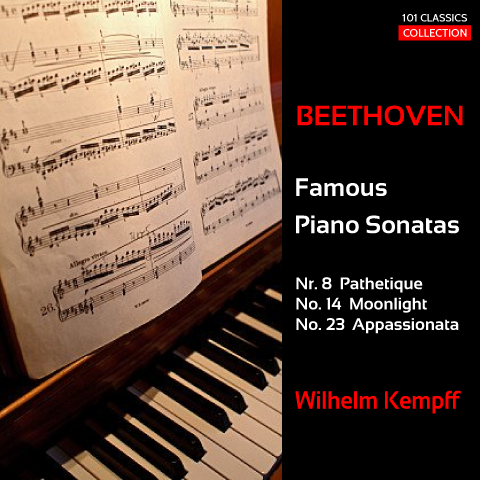 Cover BEETHOVEN Klaviersonaten Nr. 8 'Pathetique', Nr. 14 'Mondscheinsonate', Nr. 23 'Appassionata' - WILHELM KEMPFF Cover BEETHOVEN Klaviersonaten Nr. 8 'Pathetique', Nr. 14 'Mondscheinsonate', Nr. 23 'Appassionata' - WILHELM KEMPFF