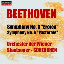 Cover BEETHOVEN  Sinfonie Nr. 3 "Eroica" & Nr. 6 "Pastorale" - Orchester der Wiener Staatsoper - HERMANN SCHERCHEN