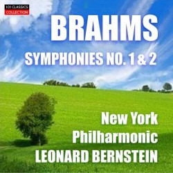 Cover BRAHMS  Sinfonie Nr. 1 in c-moll op. 68 - New York Philharmonic - LEONARD BERNSTEIN + Bonus: Sinfonie Nr. 2