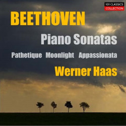 Cover BEETHOVEN Klaviersonaten Nr. 8 'Pathetique', Nr. 14 'Mondscheinsonate', Nr. 23 'Appassionata' - Werner Haas
