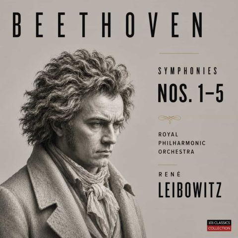 Cover BEETHOVEN  Die Sinfonien Nr. 1-5 (Teil der Gesamtausgabe Nr. 1–9) Royal Philharmonic Orchestra · René Leibowitz