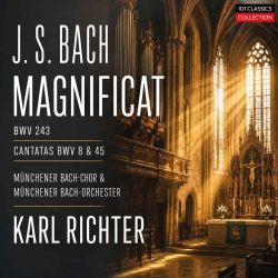 Cover BACH Magnificat BWV 243, Kantaten BWV 8 & 45 - Münchner Bach-Chor und Orchester - KARL RICHTER