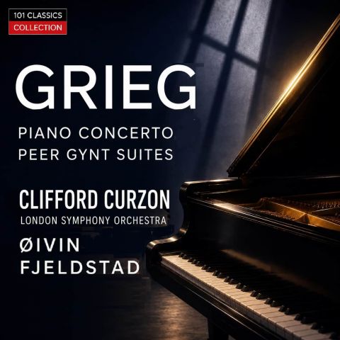 Cover GRIEG Klavierkonzert & Peer Gynt - Clifford Curzon - London Symphony Orchestra - OIVIN FJELDSTAD