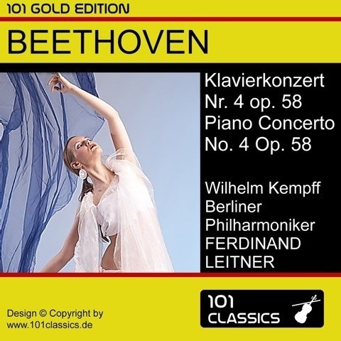 Albumcover BEETHOVEN Klavierkonzert Nr. 4 in G-dur op. 58 - Wilhelm Kempff, Berliner Philharmoniker, FERDINAND LEITNER Albumcover BEETHOVEN Klavierkonzert Nr. 4 in G-dur op. 58 - Wilhelm Kempff, Berliner Philharmoniker, FERDINAND LEITNER