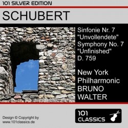 Cover SCHUBERT  Sinfonie Nr. 7 h-moll "Die Unvollendete" D 759 - New York Philharmonic, BRUNO WALTER